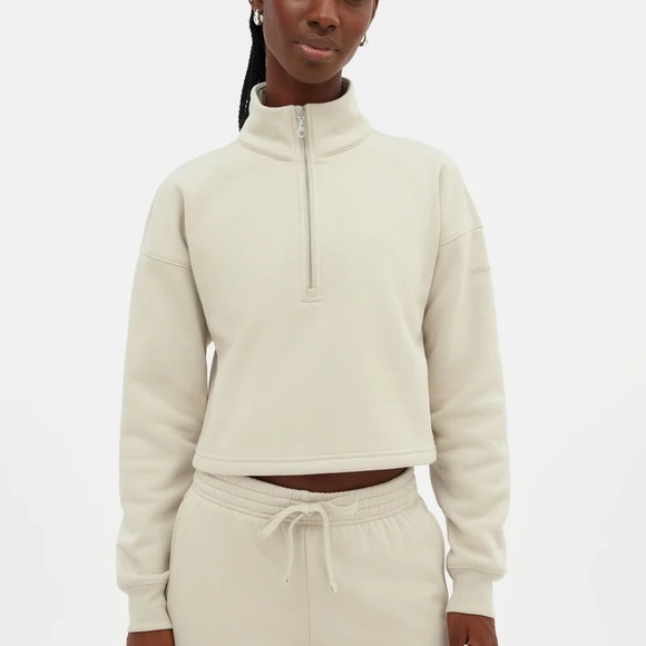 Girlfriend Collective Ivory Half Zip - Picture 3 of 10